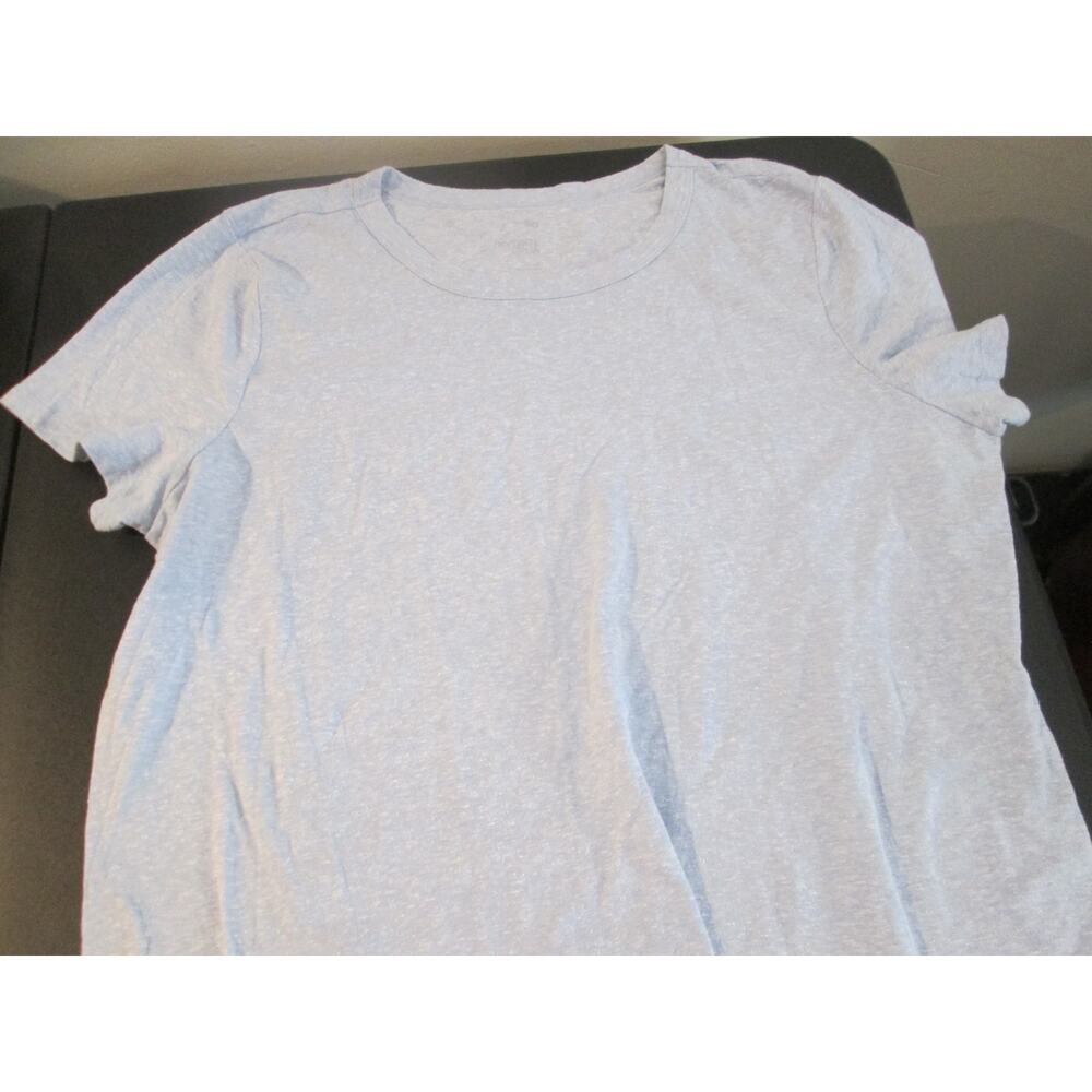 Ladies SZ XXL S/S by SO Light Blue white speck EUC